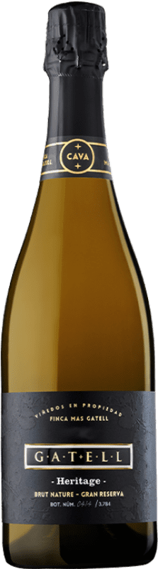 28,95 € Envio grátis | Espumante branco Gatell Heritage Brut Nature Grande Reserva D.O. Cava Catalunha Espanha Macabeo, Xarel·lo, Chardonnay, Parellada Garrafa 75 cl