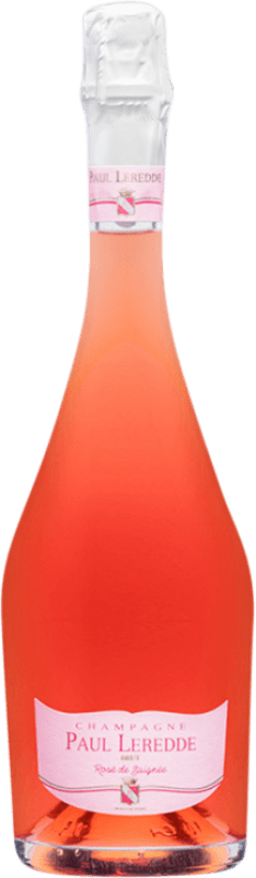 39,95 € 免费送货 | 桃红起泡酒 Paul Leredde Cuvée, Rosé de Saignée — 放血法桃红酒 A.O.C. Champagne 香槟酒 法国 Pinot Noir — 黑皮诺, Chardonnay — 莎当妮, Pinot Meunier — 黑皮诺·莫尼耶 75 cl
