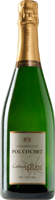 43,95 € Envio grátis | Espumante branco Pol Cochet Latitude 48.01 Brut Nature A.O.C. Champagne Champagne França Pinot Preto, Chardonnay Garrafa 75 cl