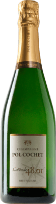 46,95 € Envío gratis | Espumoso Blanco Pol Cochet Latitude 48.01 Brut Nature A.O.C. Champagne Champagne Francia Pinot Negro, Chardonnay 75 cl