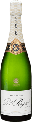 34,95 € Бесплатная доставка | Белое игристое Pol Roger брют Резерв A.O.C. Champagne шампанское Франция Pinot Black, Chardonnay, Pinot Meunier Половина бутылки 37 cl