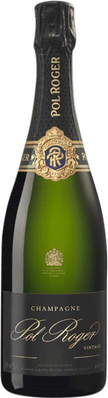 102,95 € Бесплатная доставка | Белое игристое Pol Roger Vintage брют A.O.C. Champagne шампанское Франция Pinot Black, Chardonnay бутылка 75 cl