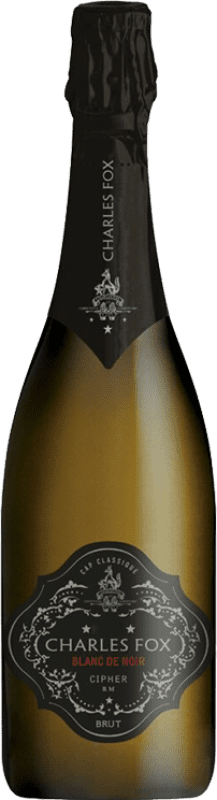 75,95 € Spedizione Gratuita | Spumante bianco Charles Fox Cipher Blanc de Noir Elgin Valley Sud Africa Pinot Nero, Moscato d'Alessandria Bottiglia 75 cl