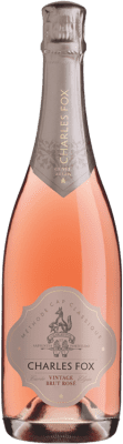 49,95 € 免费送货 | 玫瑰气泡酒 Charles Fox Vintage Rosé Elgin Valley 南非 Pinot Black, Chardonnay, Pinot Meunier 瓶子 75 cl