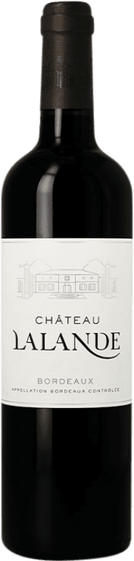 9,95 € Бесплатная доставка | Красное вино Château Lalande A.O.C. Bordeaux Бордо Франция Merlot — Мерло, Cabernet Sauvignon — Каберне Совиньон, Cabernet Franc — Каберне Фран 75 cl