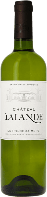 10,95 € Envio grátis | Vinho branco Château Lalande A.O.C. Entre-deux-Mers França Sauvignon Branca, Sémillon, Muscadelle Garrafa 75 cl