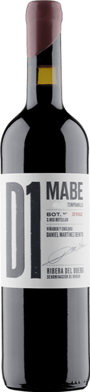 34,95 € 免费送货 | 红酒 Dani Mabe. D1 D.O. Ribera del Duero 卡斯蒂利亚莱昂 西班牙 Tempranillo 瓶子 75 cl