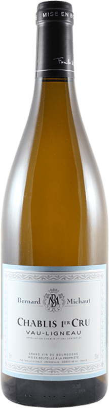 35,95 € Бесплатная доставка | Белое вино Bernard Michaut Vau-Ligneau A.O.C. Chablis Premier Cru Франция Chardonnay бутылка 75 cl