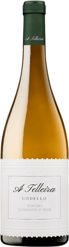 13,95 € Envío gratis | Vino Blanco Genus de Vinum A Telleira D.O. Ribeiro Galicia España Godello 75 cl