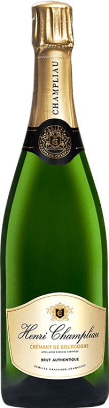 25,95 € Spedizione Gratuita | Spumante bianco Henri Champliau Authentique Brut A.O.C. Crémant de Bourgogne Borgogna Francia Pinot Nero, Chardonnay Bottiglia 75 cl