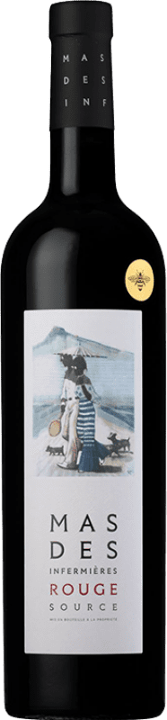 41,95 € Бесплатная доставка | Красное вино Mas des Infermières Source Rouge A.O.C. Côtes du Luberon Франция Syrah, Grenache бутылка 75 cl