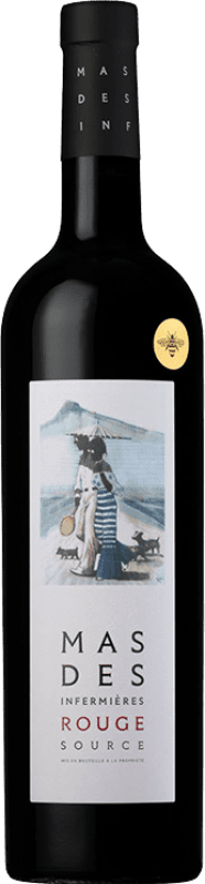 41,95 € Spedizione Gratuita | Vino rosso Mas des Infermières Source Rouge A.O.C. Côtes du Luberon Francia Syrah, Grenache Bottiglia 75 cl