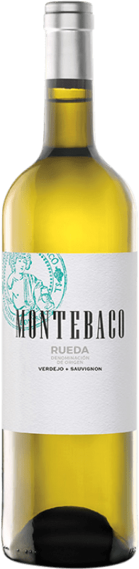 12,95 € Envío gratis | Vino Blanco Montebaco Verdejo Sauvignon D.O. Rueda Castilla y León España Verdejo, Sauvignon Botella 75 cl