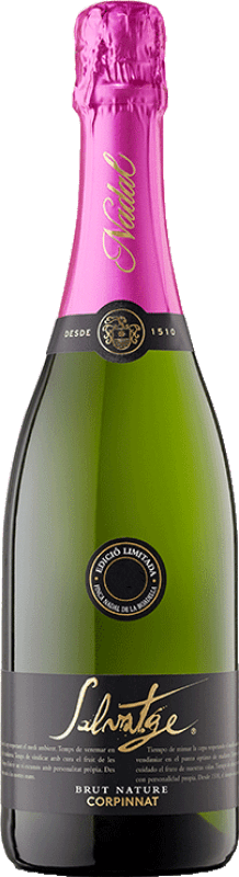 22,95 € Envio grátis | Espumante branco Nadal Salvatge Brut Nature Corpinnat Catalunha Espanha Macabeo, Xarel·lo, Parellada Garrafa 75 cl