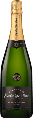 33,95 € Envio grátis | Espumante branco Nicolas Feuillatte Brut Grande Reserva A.O.C. Champagne Champagne França Pinot Preto, Chardonnay, Pinot Meunier Garrafa 75 cl