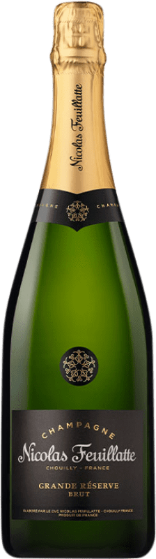 34,95 € Spedizione Gratuita | Spumante Bianco Nicolas Feuillatte Brut Gran Riserva A.O.C. Champagne champagne Francia Pinot Nero, Chardonnay, Pinot Meunier 75 cl