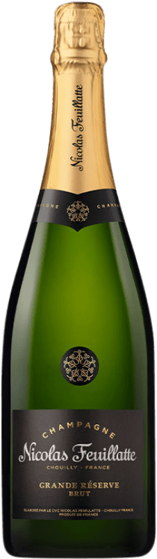 93,95 € Envio grátis | Espumante branco Nicolas Feuillatte Brut Grande Reserva A.O.C. Champagne Champagne França Pinot Preto, Chardonnay, Pinot Meunier Garrafa Magnum 1,5 L