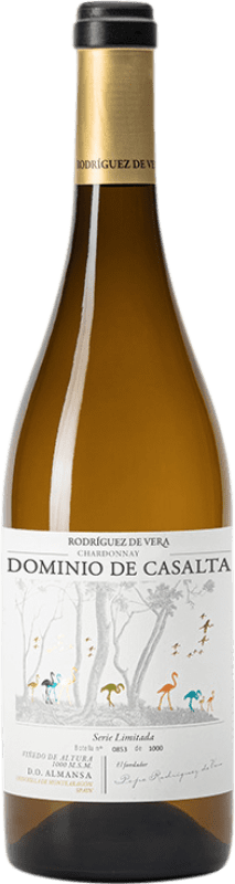 25,95 € Envío gratis | Vino blanco Pepe Rodríguez de Vera Dominio de Casalta Blanco D.O. Almansa España Chardonnay Botella 75 cl