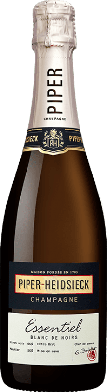 56,95 € Бесплатная доставка | Белое игристое Piper-Heidsieck Essentiel Blanc de Noirs A.O.C. Champagne шампанское Франция Pinot Black, Pinot Meunier бутылка 75 cl