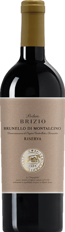 89,95 € Envio grátis | Vinho Tinto Brizio Reserva D.O.C.G. Brunello di Montalcino Itália Sangiovese 75 cl