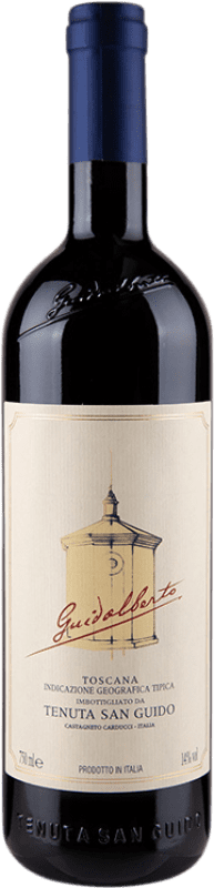 126,95 € Kostenloser Versand | Rotwein San Guido Guidalberto I.G.T. Toscana Toskana Italien Merlot, Cabernet Sauvignon Magnum-Flasche 1,5 L