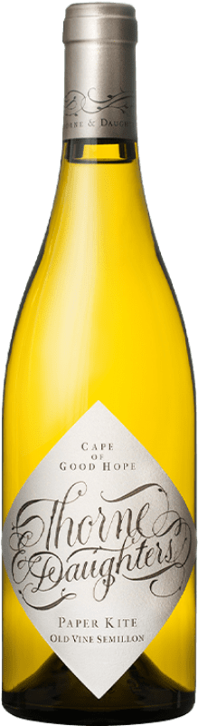 51,95 € 免费送货 | 白酒 Thorne Paper Kite Old Vine W.O. Swartland 南非 Sémillon 瓶子 75 cl