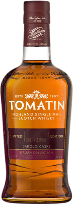 129,95 € Kostenloser Versand | Single Malt Whisky Tomatin Colección Italiana Barolo Cask Finish — Fassreifung Schottland Großbritannien 12 Jahre Flasche 70 cl