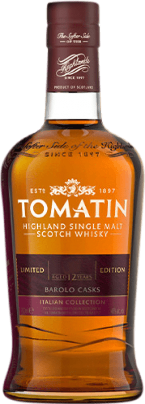 125,95 € Free Shipping | Whisky Single Malt Tomatin Barolo Cask Colección Italiana Scotland United Kingdom 12 Years Bottle 70 cl