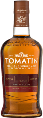 125,95 € 送料無料 | ウイスキーシングルモルト Tomatin Marsala Cask Colección Italiana スコットランド イギリス 12 年 ボトル 70 cl