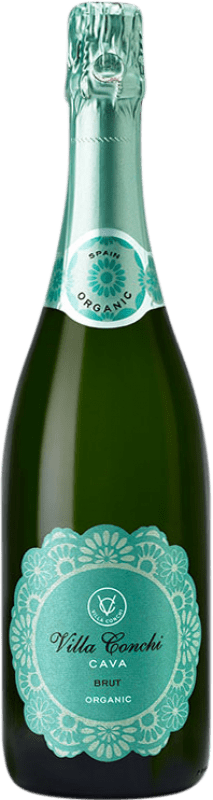 12,95 € Envoi gratuit | Blanc mousseux Villa Conchi Organic Brut D.O. Cava Catalogne Espagne Macabeo, Xarel·lo, Chardonnay, Parellada Bouteille 75 cl