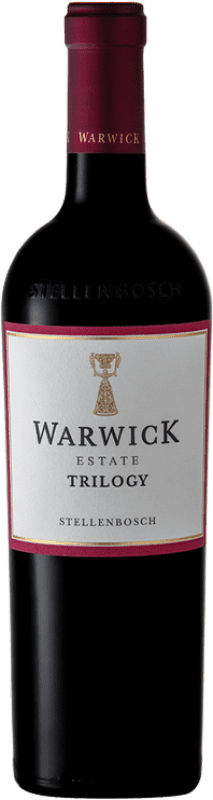 51,95 € Envio grátis | Vinho tinto Warwick Trilogy I.G. Stellenbosch África do Sul Merlot, Cabernet Sauvignon, Cabernet Franc Garrafa 75 cl