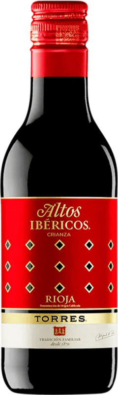 3,95 € Бесплатная доставка | Красное вино Torres Altos Ibéricos Tinto D.O.Ca. Rioja Ла-Риоха Испания Tempranillo Маленькая бутылка 18 cl