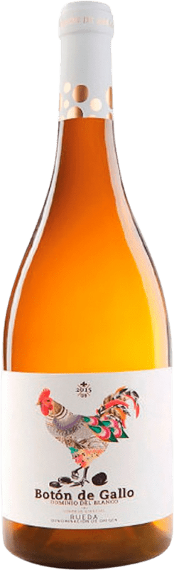 17,95 € Kostenloser Versand | Weißwein Dominio del Blanco Botón de Gallo Holzfass D.O. Rueda Kastilien und León Spanien Verdejo Magnumflasche 1,5 L