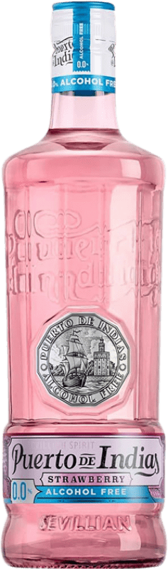 21,95 € Envio grátis | Genever Gin Puerto de Indias Espanha 70 cl Strawberry — Morango Sem Álcool
