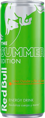 55,95 € 免费送货 | 盒装24个 饮料和搅拌机 Red Bull Energy Drink Curuba Summer Edition 西班牙 铝罐 25 cl