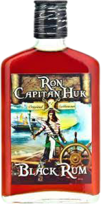 6,95 € Free Shipping | Rum Antonio Nadal Capitán Huk Spain Hip Flask Bottle 20 cl