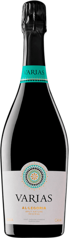 9,95 € Free Shipping | Red sparkling Cava Varias Al·legoria Brut Nature Aged D.O. Cava Catalonia Spain Macabeo, Xarel·lo, Chardonnay, Parellada Bottle 75 cl