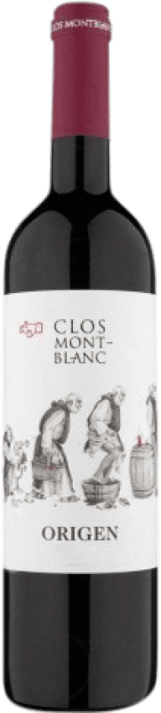 12,95 € 免费送货 | 红酒 Clos Montblanc Origen 岁 D.O. Conca de Barberà 加泰罗尼亚 西班牙 Cabernet Sauvignon, Grenache Tintorera, Carignan 瓶子 75 cl