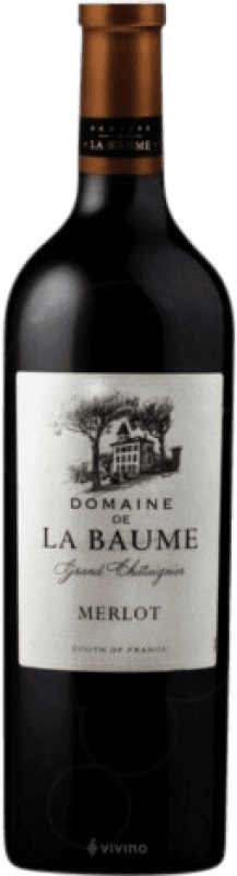 10,95 € Free Shipping | Red Wine Domaine de La Baume Chataign Crianza — Aged I.G.P. Vin de Pays d'Oc Languedoc-Roussillon France Merlot Bottle 75 cl