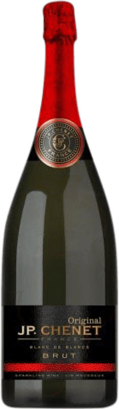 19,95 € Envio grátis | Vinho Branco JP Chenet Brut — Bruto Blanc de Blancs, Original Reserva França Garrafa Magnum 1,5 L