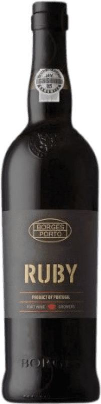 8,95 € 送料無料 | 強化ワイン Borges Ruby I.G. Porto ポルト ポルトガル Tempranillo, Touriga Franca, Touriga Nacional, Tinta Cão, Tinta Barroca ボトル 75 cl