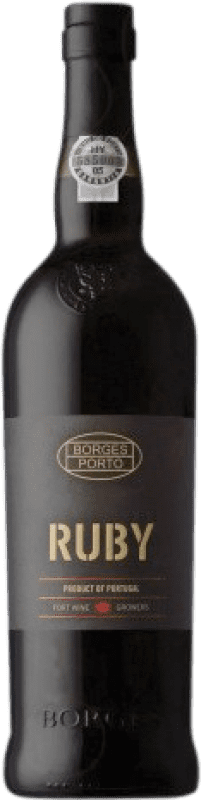10,95 € Kostenloser Versand | Verstärkter Wein Borges Ruby I.G. Porto Porto Portugal Tempranillo, Touriga Franca, Touriga Nacional, Tinta Cão, Tinta Barroca Flasche 75 cl
