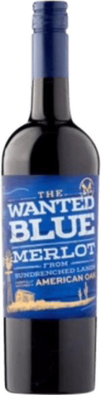 8,95 € Envio grátis | Vinho tinto Sundrenched Land The Wanted Blue Crianza Itália Merlot Garrafa 75 cl