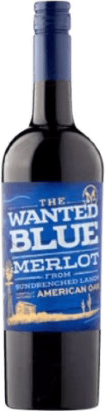 8,95 € Spedizione Gratuita | Vino rosso Sundrenched Land The Wanted Blue Crianza Italia Merlot Bottiglia 75 cl