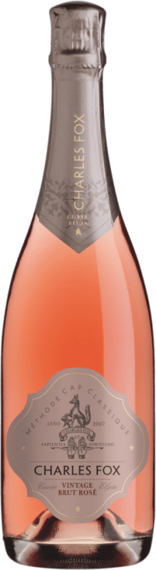 41,95 € 免费送货 | 玫瑰气泡酒 Charles Fox Vintage Rose 香槟 A.V.A. Elgin Elgin Valley 南非 瓶子 75 cl