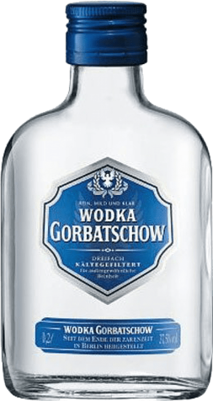 76,95 € Envio grátis | Caixa de 12 unidades Vodka Gorbatschow Alemanha Garrafinha Pequena 20 cl