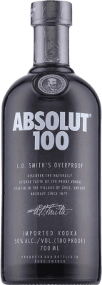 31,95 € Envio grátis | Vodca Absolut 100 Suécia Garrafa 70 cl