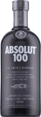 32,95 € Envio grátis | Vodca Absolut 100 Suécia Garrafa 70 cl
