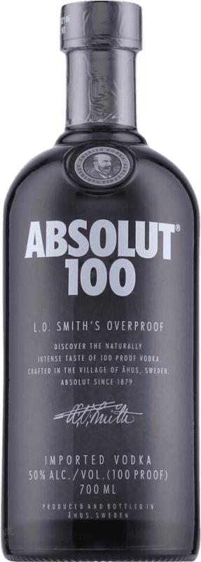 31,95 € Envio grátis | Vodca Absolut 100 Suécia Garrafa 70 cl