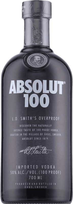 32,95 € Envío gratis | Vodka Absolut 100 Suecia Botella 70 cl